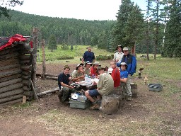 Behind the staff cabin at Crooked Creek